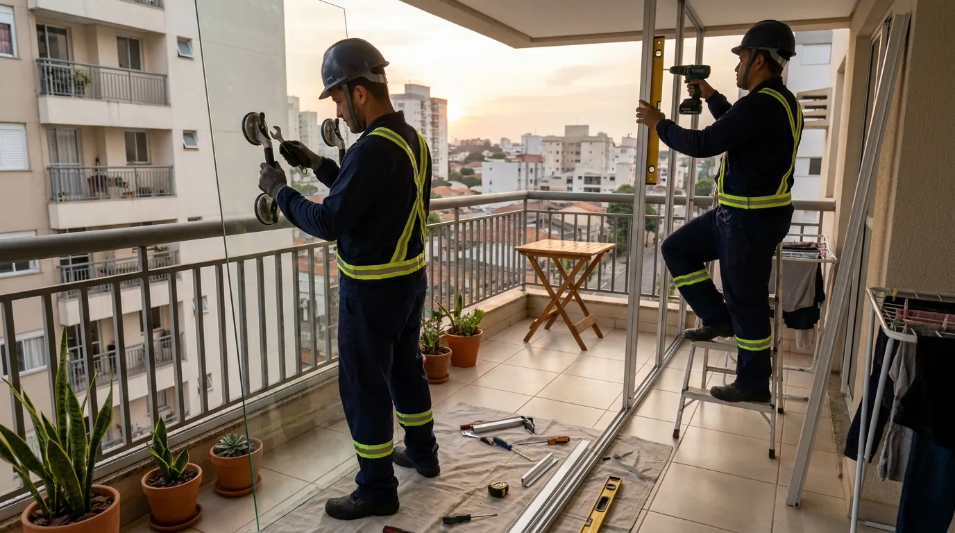 Envidraçamento de Sacada em Anápolis‑GO