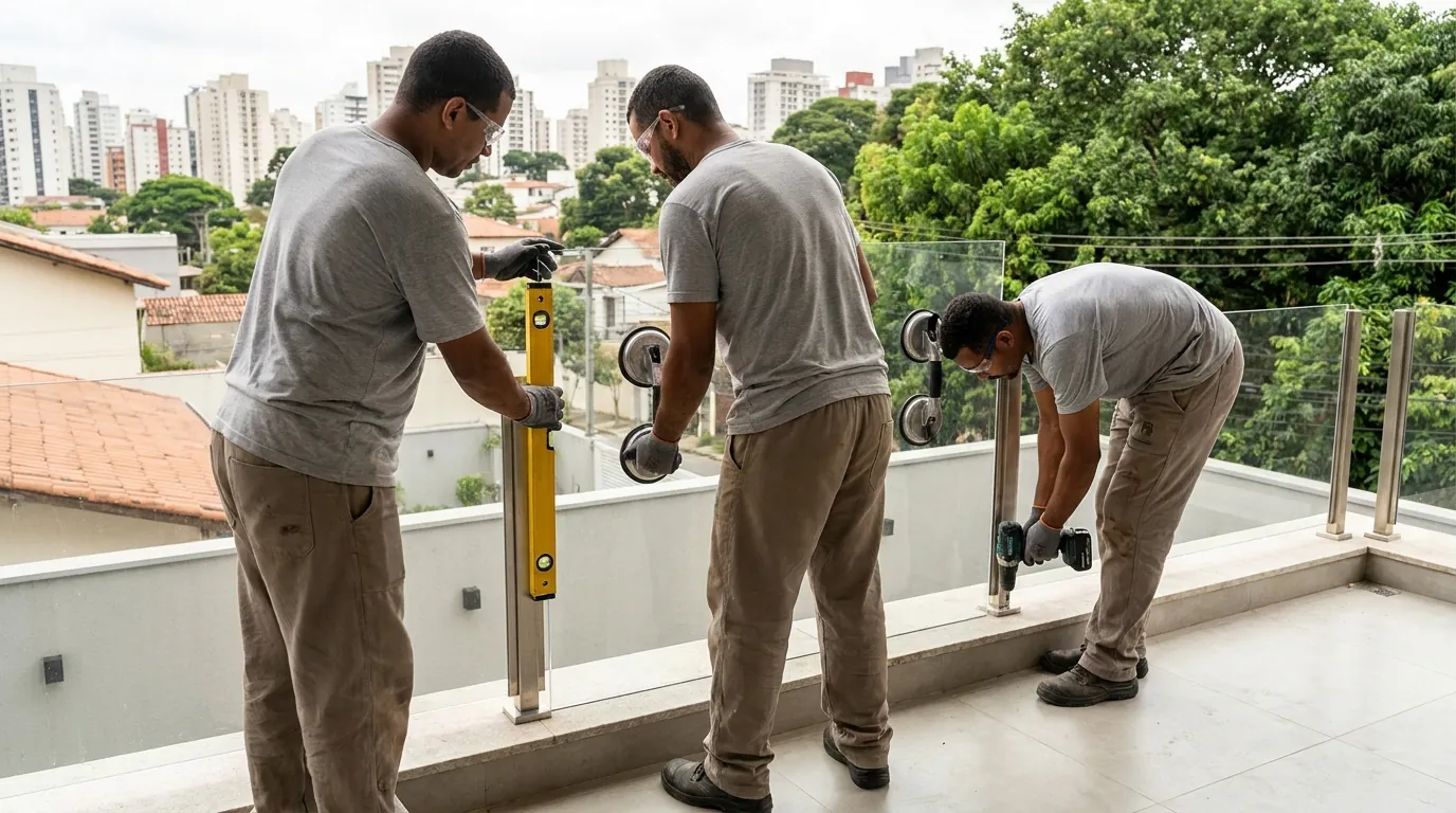 Guarda-Corpo de Vidro para Sacada em Anápolis‑GO